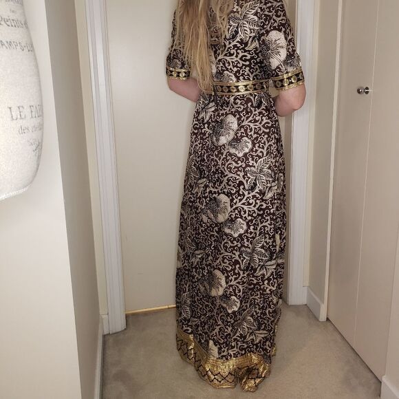 Vintage 60s Jean Varon brocade maxi dress - Picture 15 of 16